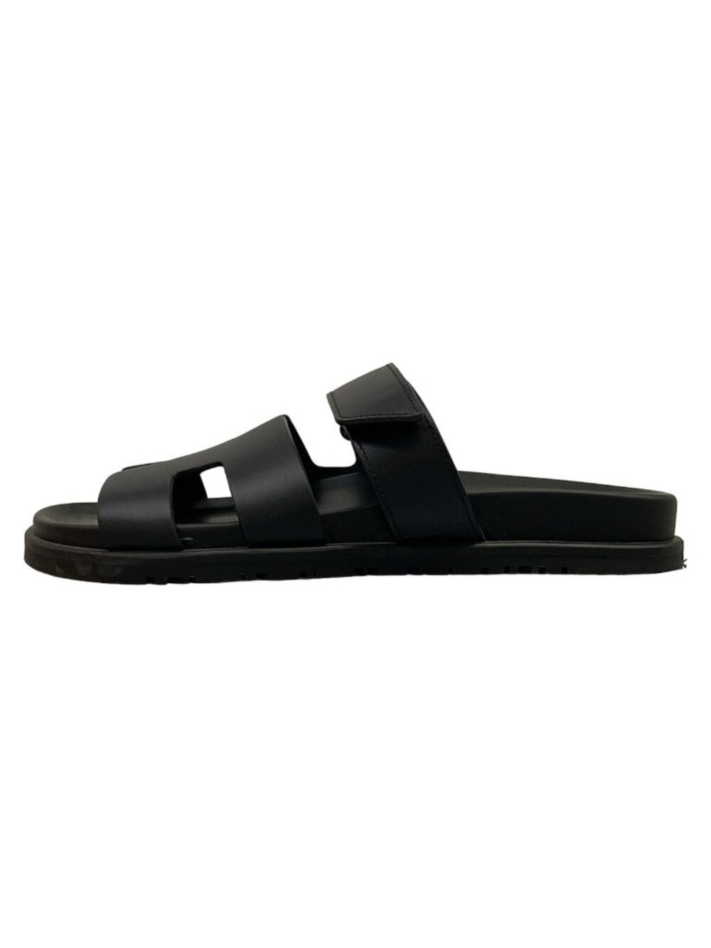 Hermes Sandals Chypre Black Leather